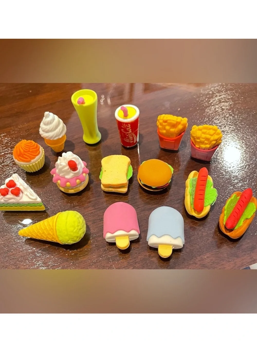 Nib kids Food Eraser 14 piece Set In Original Bag